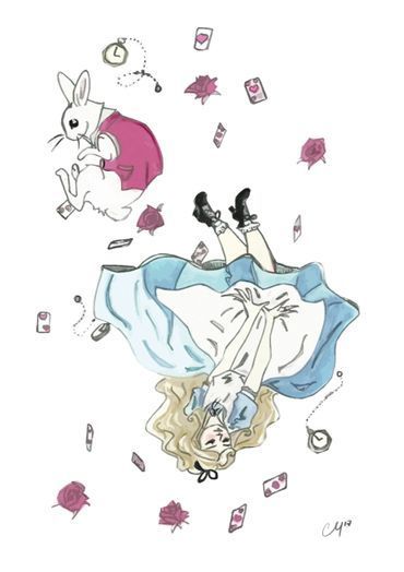 Print Glass Framed 2693 "Alice Dreams" Charlie Maxwell (A) Large charlie maxwell alice dreams