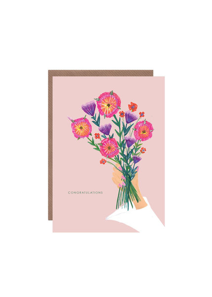Wedding Flowers Congrats Card Large wedding flowers