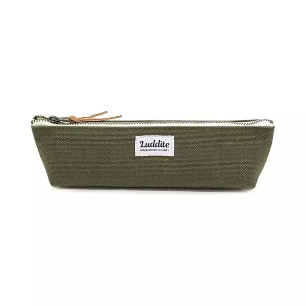 Large luddite khaki pencil case front