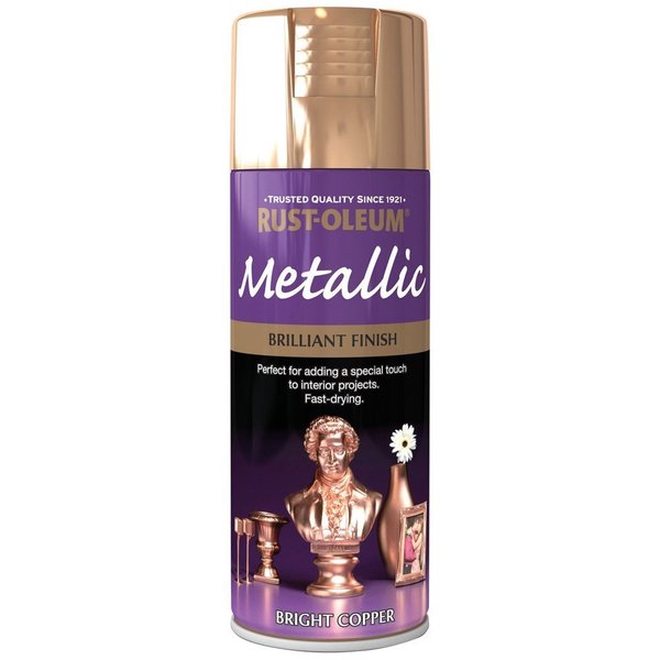 Rust-oleum Brilliant Metallic Bright Copper 400ml Large bright copper