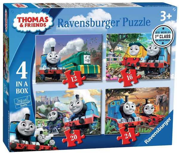 Thomas & Friends 4 in a Box Large ravensburger fun junction toy shop perth crieff perthshire scotland jigsaw puzzle jig saw thomas friends 4 in a box big world adventures 4005556069712
