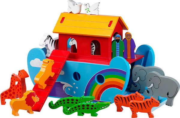 Lanka Kade Fair Trade Small Rainbow Ark Large noahs noah and the ark coloured animals lanka kade fair trade toy toys medium density fibre mdf fun junction toy shop stop store crieff perth perthshire scotland 2