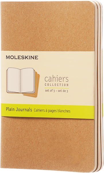 Large cahier pocket plain kraft