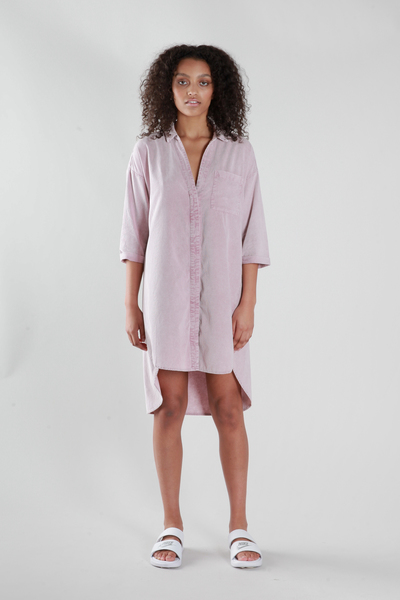 Katmi Cord Shirt Dress in Pink Large katmi dress