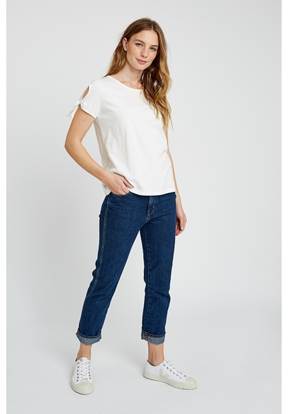 White Jersey Cotton Emery Top Large v416uw.wh1 684