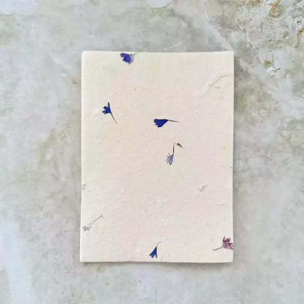 Natural Paper Co Handmade Paper A5 Flower Cornflower (blue) Lokta Paper Large a5 lokta