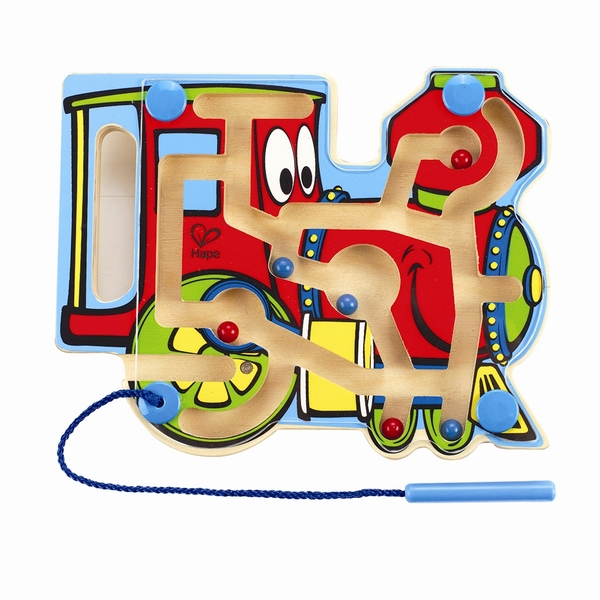 Choo Choo Tracks Large hape choo choo tracks wooden maze toy magnetic wand perpex cover fine motor skills
