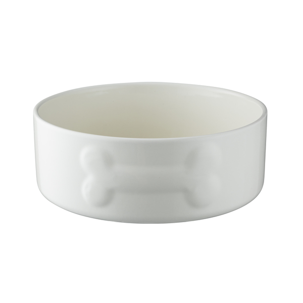 Small White Dog Bowl 15cm Large a777c4f2 7c36 4454 bdb6 9e9f880b1de2