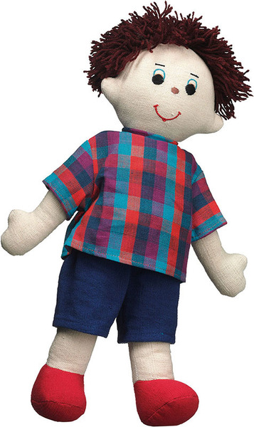 Rag Doll Dad, White Skin Dark Hair Large rag doll dad white skin dark hiar cotton lanka kade fair trade toy toys natural fun junction toy shop stop store crieff perth perthshire scotland