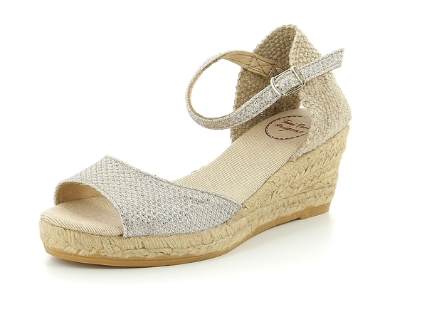 Llivia Espadrille in Platinum Large platinum llivia s