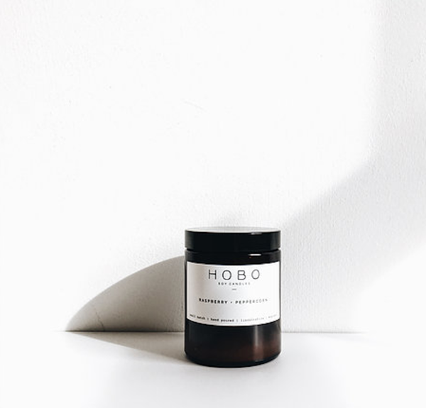 Raspberry & Peppercorn Hobo Candle - Medium Jar Large raspberry peppercorn hobo