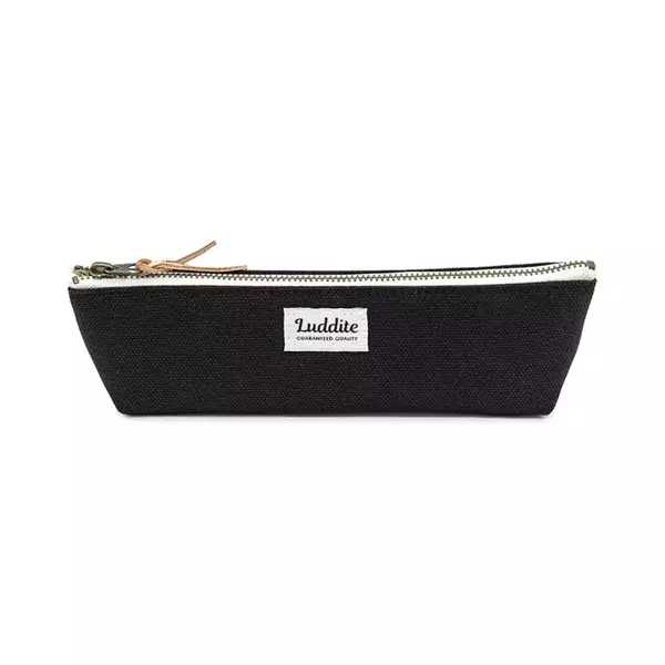 Large luddite black pencil case front