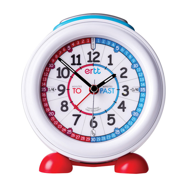 EasyRead Red and Blue Alarm Clock Large ertt blue and red alarm