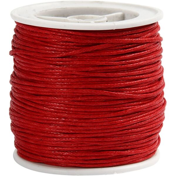 Large waxed cord red
