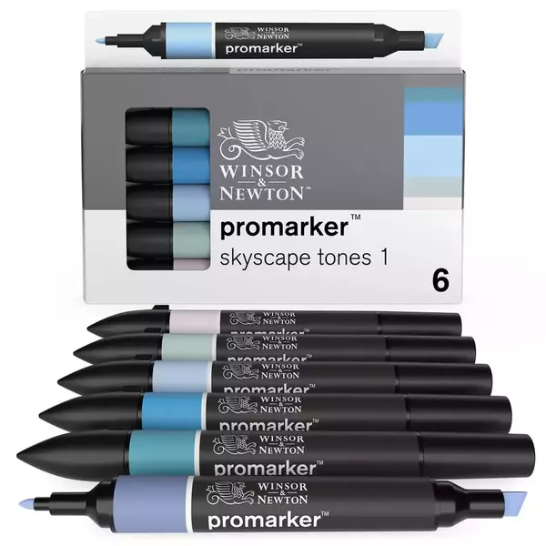 W&N Set Promarker Pack 6 Skyscape Tones 1 Large 6 skyscape 1
