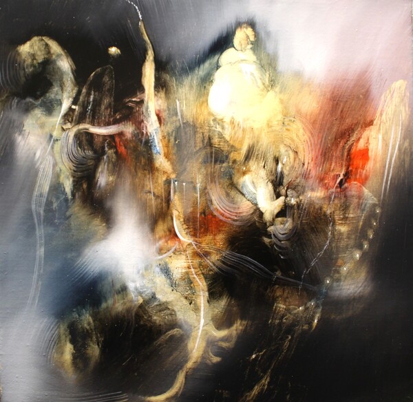 Large life cycle 50 x 50 cm oil on canvas 2025 fv