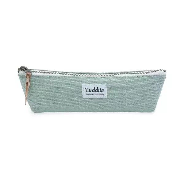 Luddite Boat Pen Case Large W19 x H7 × D5cm Sage Green Large luddite sage green pencil case front