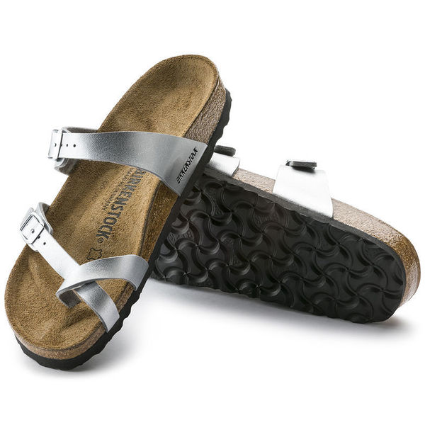 Mayari Birkenstock in Silver Large 71083 sole